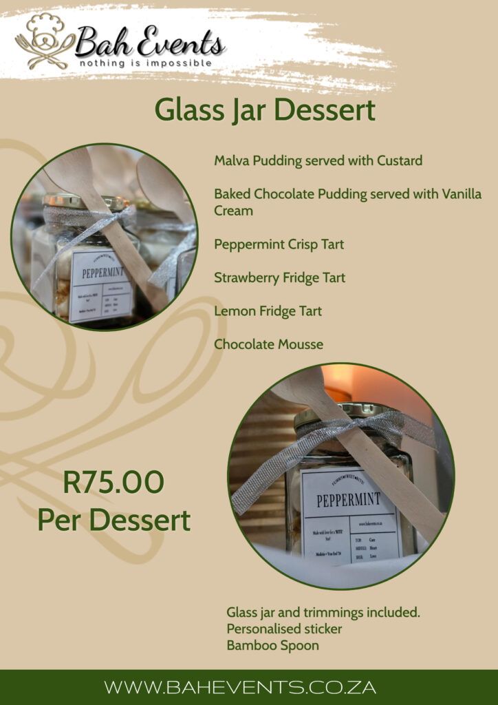 2026 Glass Jar dessert